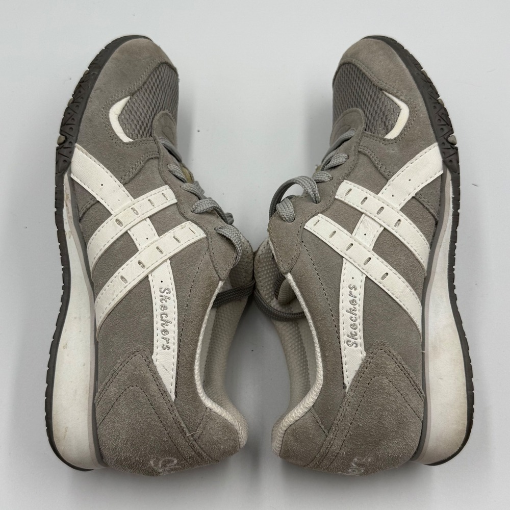 Skechers Sneakers Walking Shoes Comfort‎ Lightweight Gray White Size 6